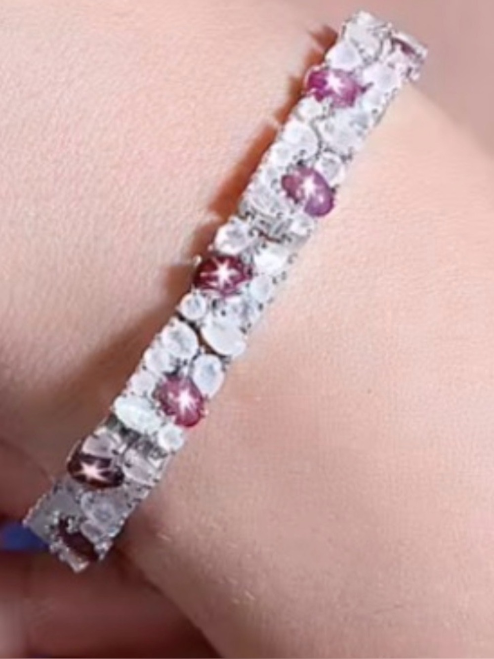 D’Joy India Star Ruby and Moonstone Bracelet